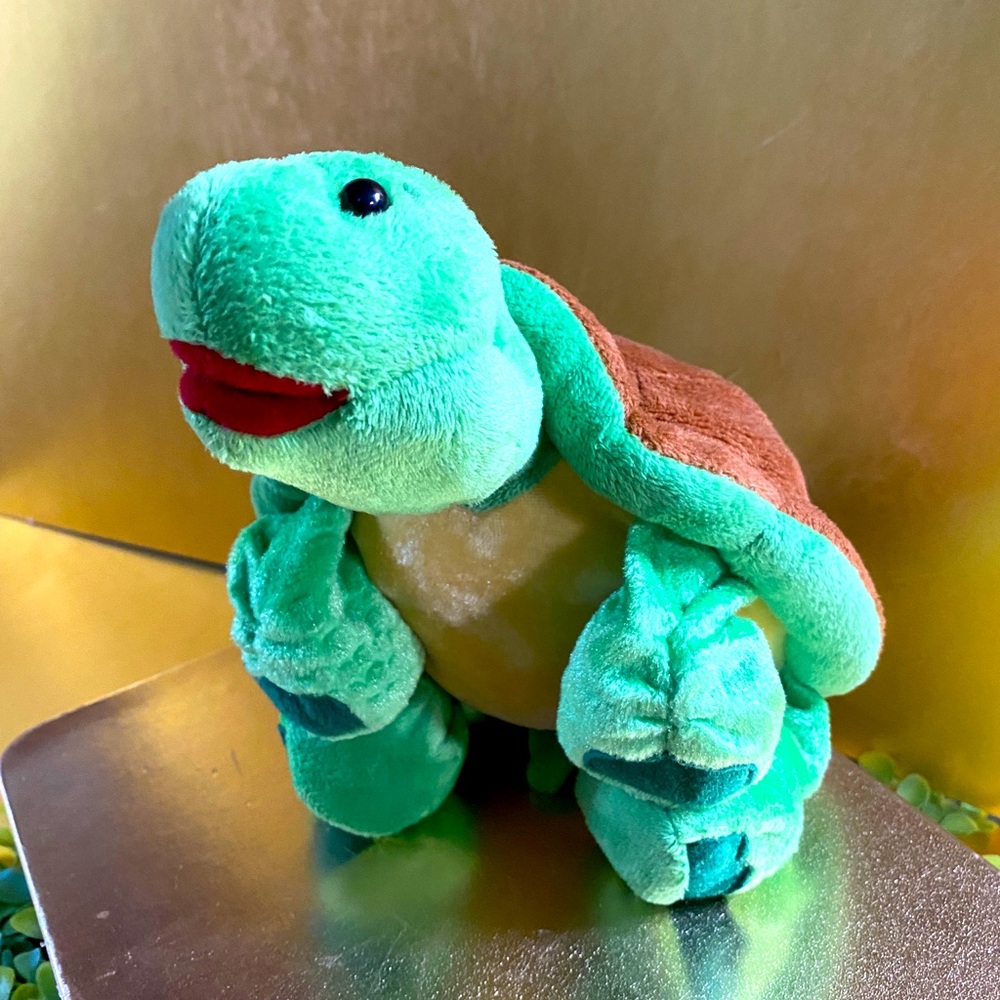 GANZ WEBKINZ COLLECTIBLE TURTLE HM150 LOGO ON SHELL SUPER SOFT 9”